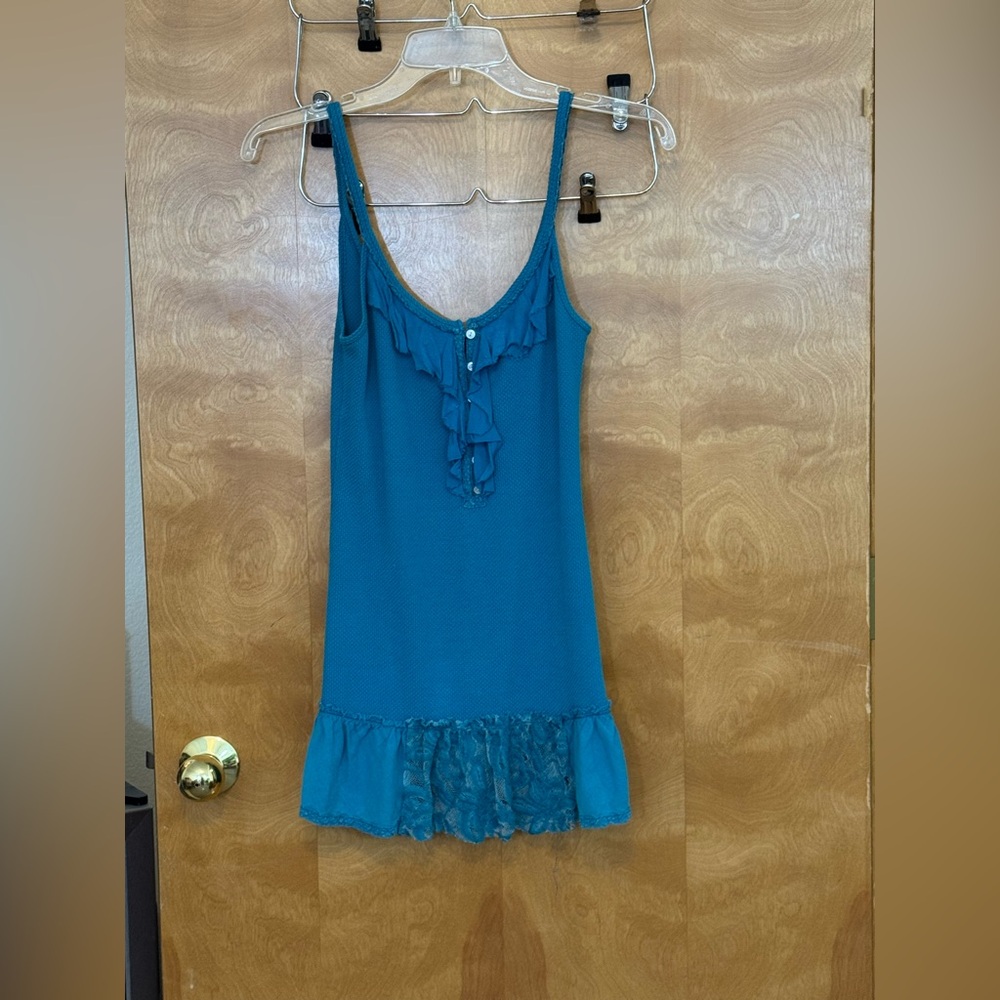 Free People layering  thermal lace hem tunic tank s